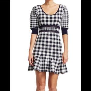 NWT Jonathan Simkhai Puff Sleeve Gingham Dress-M